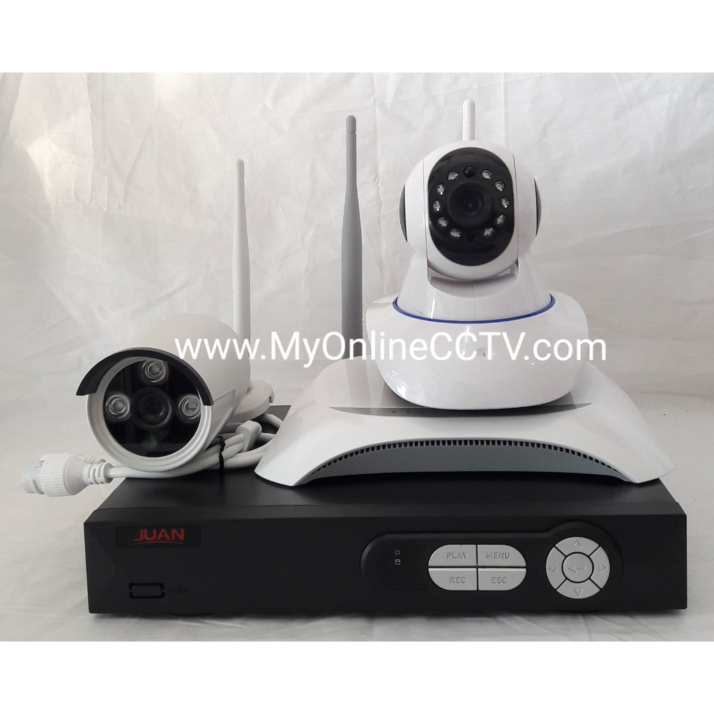 Paket 4 Camera CCTV Wireless Outdoor Indoor Praktis Langsung Nyala