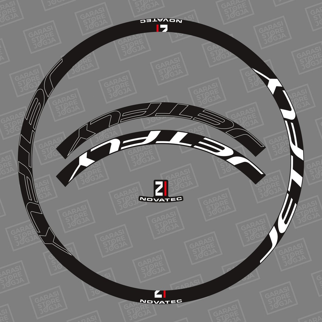 Decal Stiker Rims Novatec Jetfly lebar 2cm