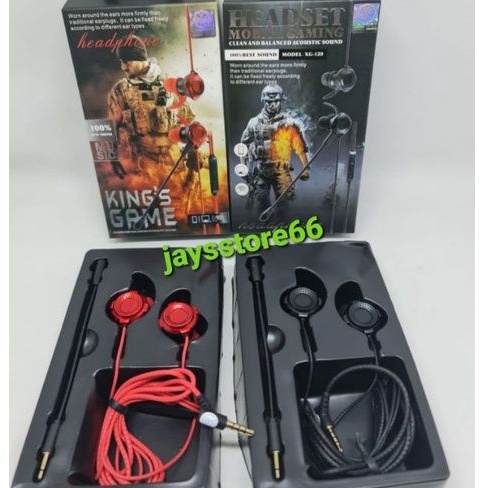 Handsfree Headseat Earphone MOBILLE GAMING In Ear XG 120 121 With Mic