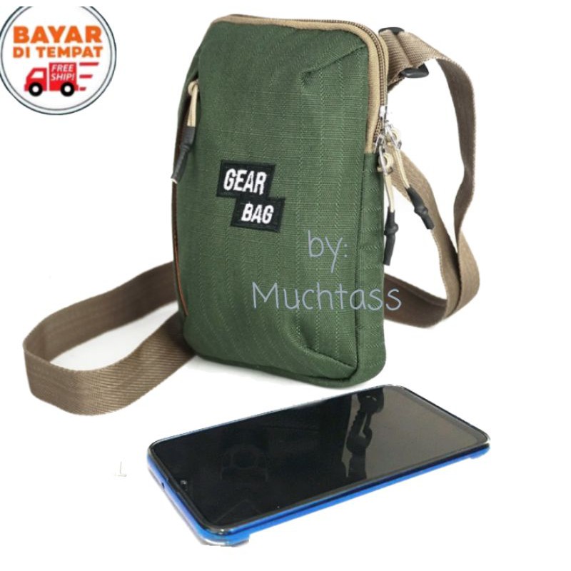 Tas HP 7 inchi Ovall Tas Selempang Sling Bag Tas Gantung Leher Travel pouch Sarung HP Tas Kecil