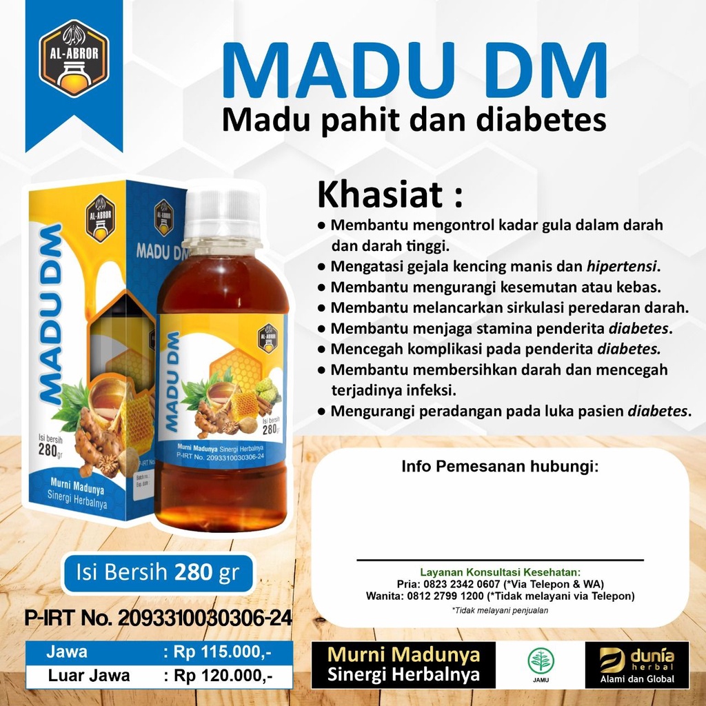 

Madu Herbal Diabetes Gula/ Madu herdibet