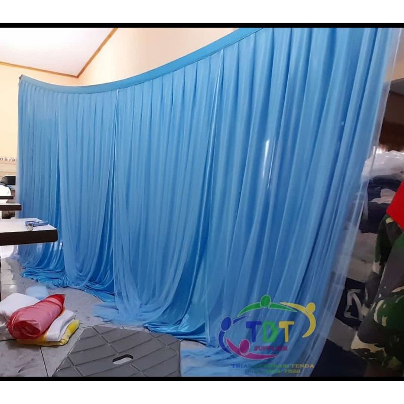 tirai dinding/bagrond dinding doble tile..riasan ulang tahun /pernikahan