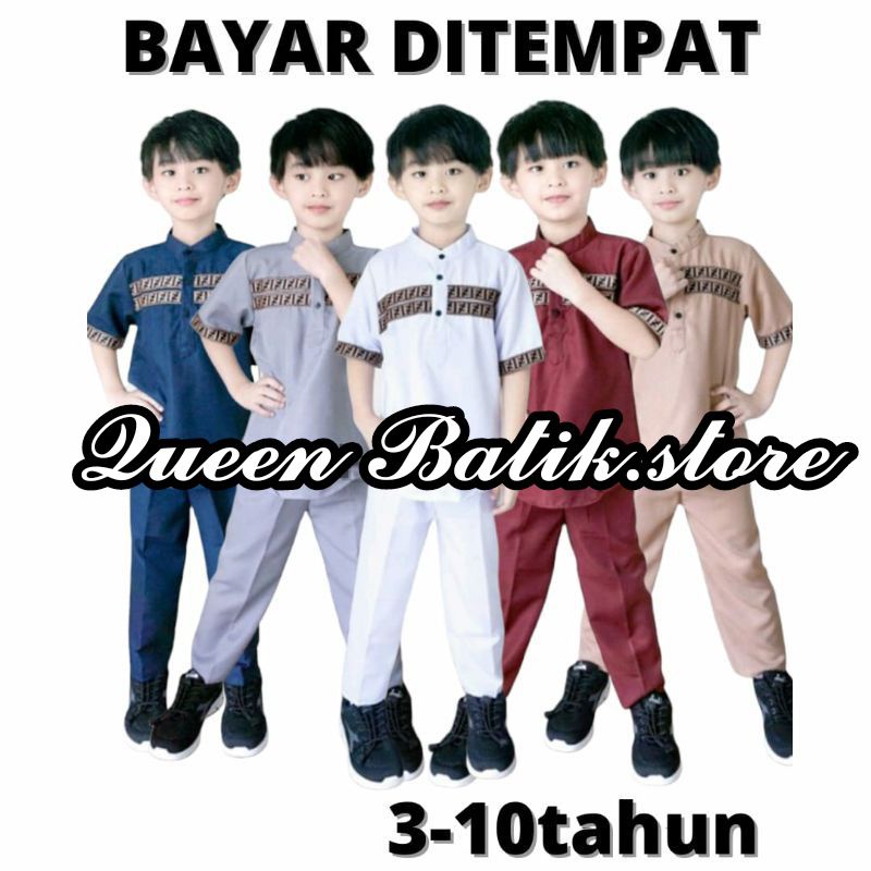 BAJU KOKO anak laki-laki//setelan KOKO KURTA FF anak umur 3-10th