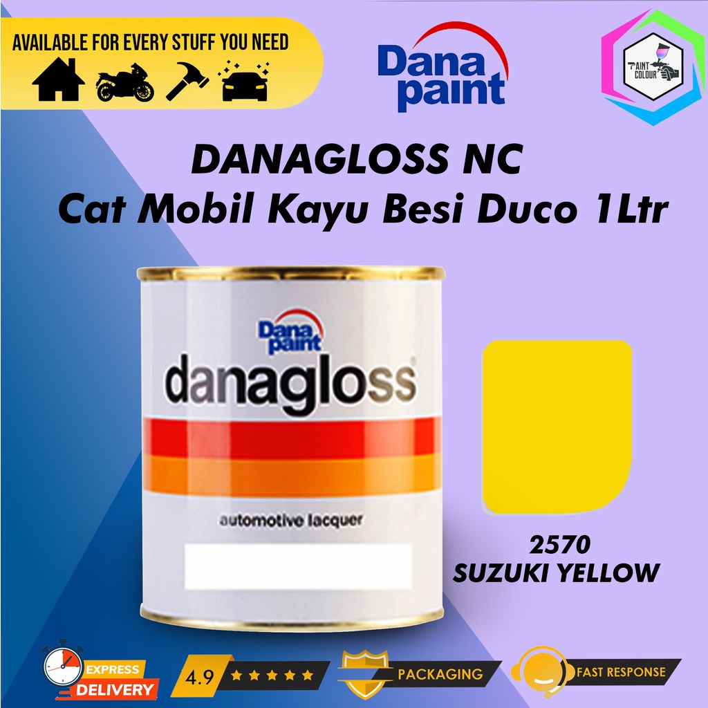 DANAGLOSS NC 2570 SUZUKI YELLOW - Cat Mobil Kayu Besi Duco