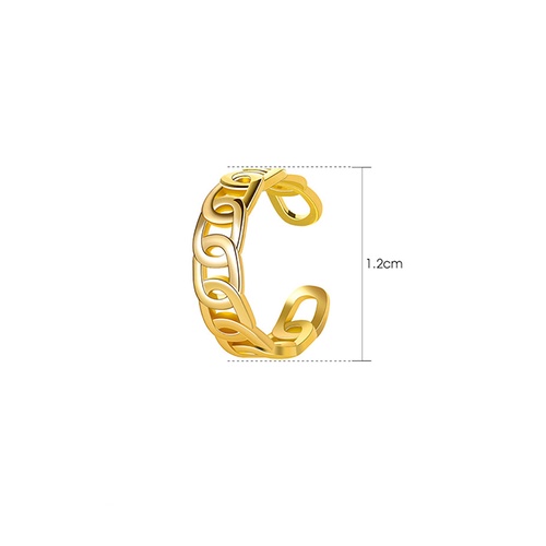 LRC Anting Fashion Imitation Gold Copper C-shaped Non-hole Ear Bone Clip