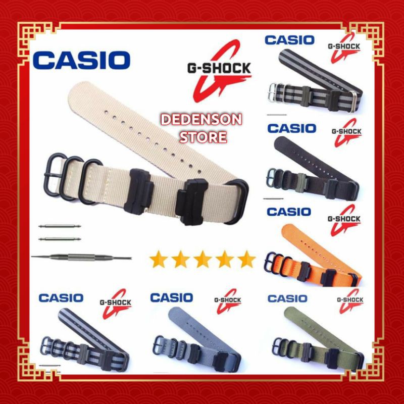STRAP TALI JAM TANGAN CANVAS NYLON ZULU CASIO G-SHOCK