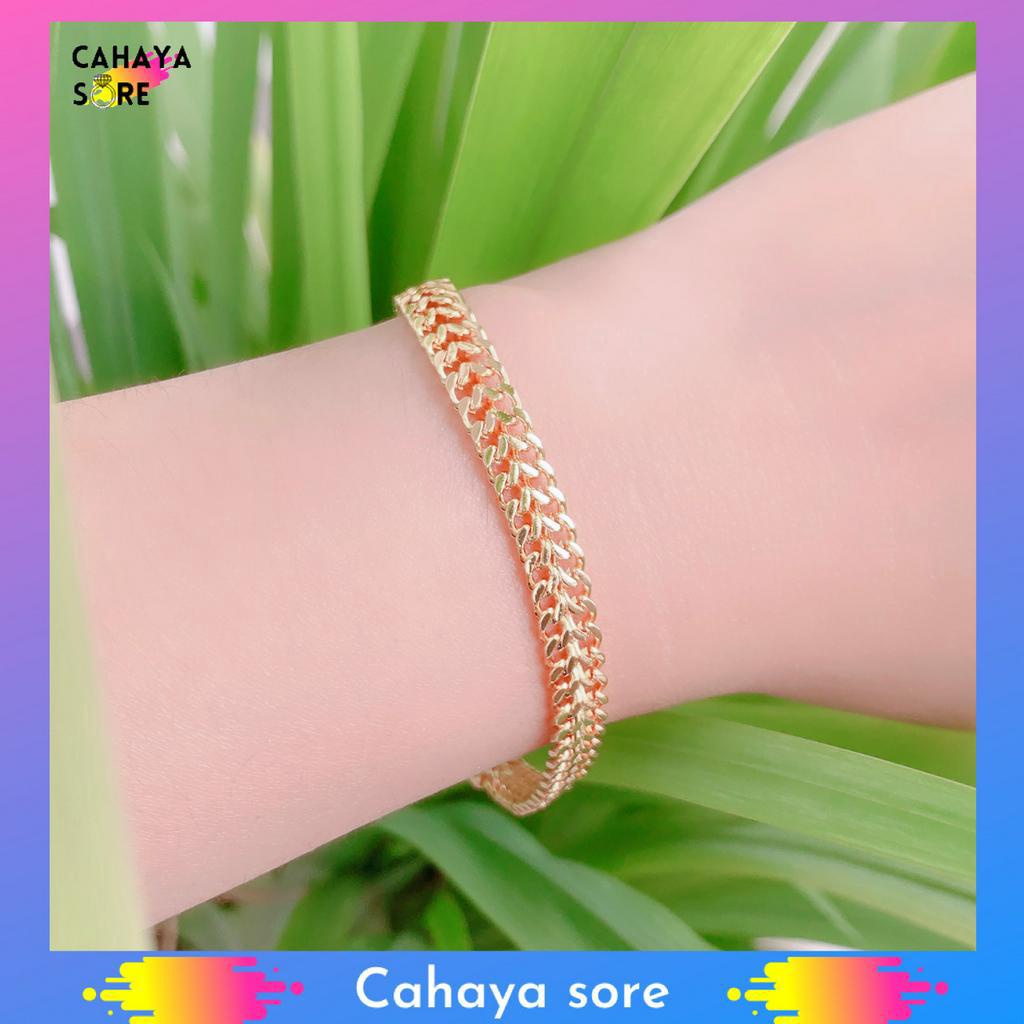 Gelang Xuping Gold Gelang Tangan Dewasa Model Rantai G62