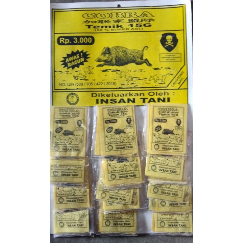 obat tikus racun tikus temix cobra isi 60 saset ampuh