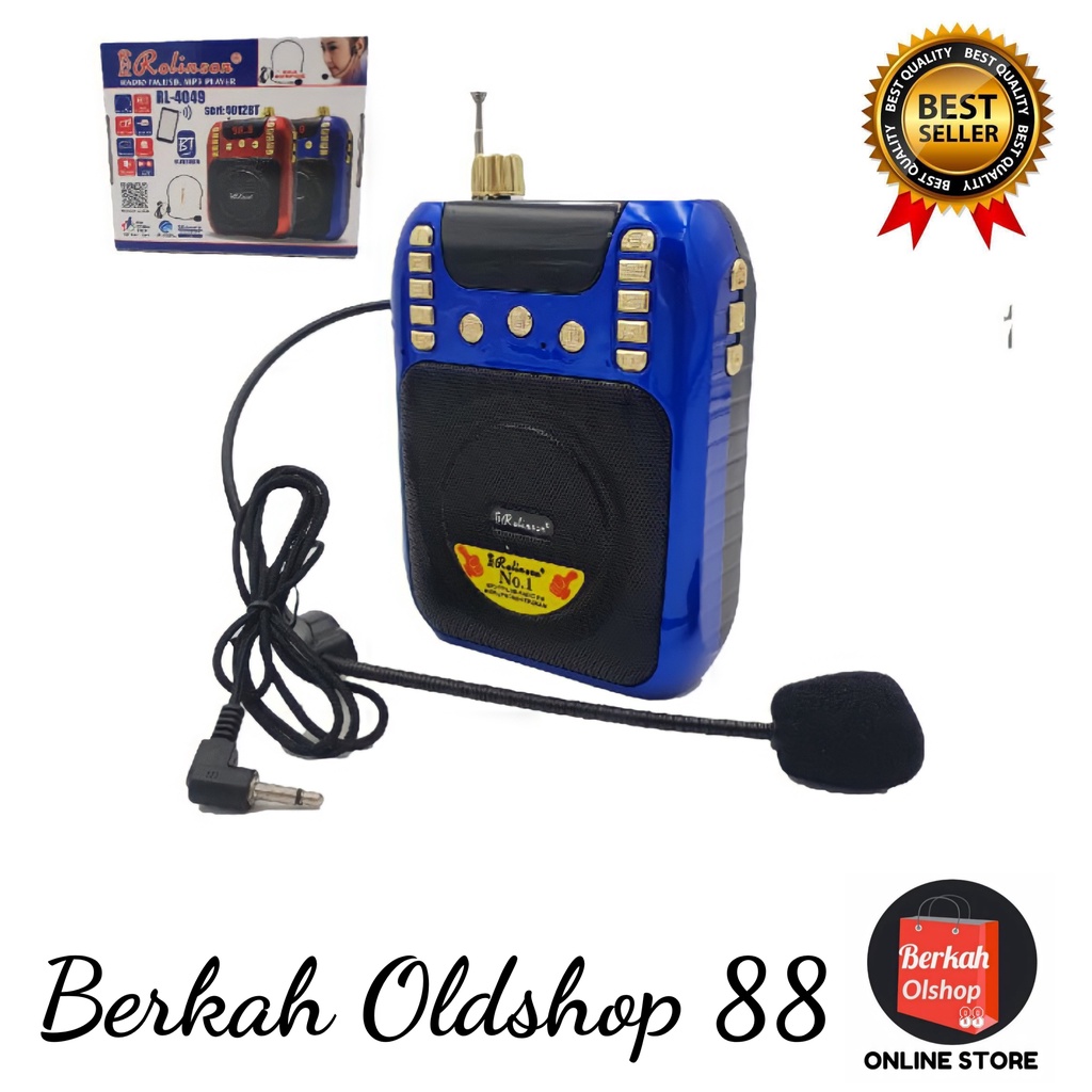 Berkah Oldshop 88 - Speaker Pinggang MP3 + Radio + Mic Rolinson RL- 4012