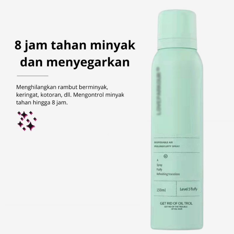 HAIR SPRAY DRAY SHAMPOO 150ML / ATASI RAMBUT LEPEK DAN KUSAM