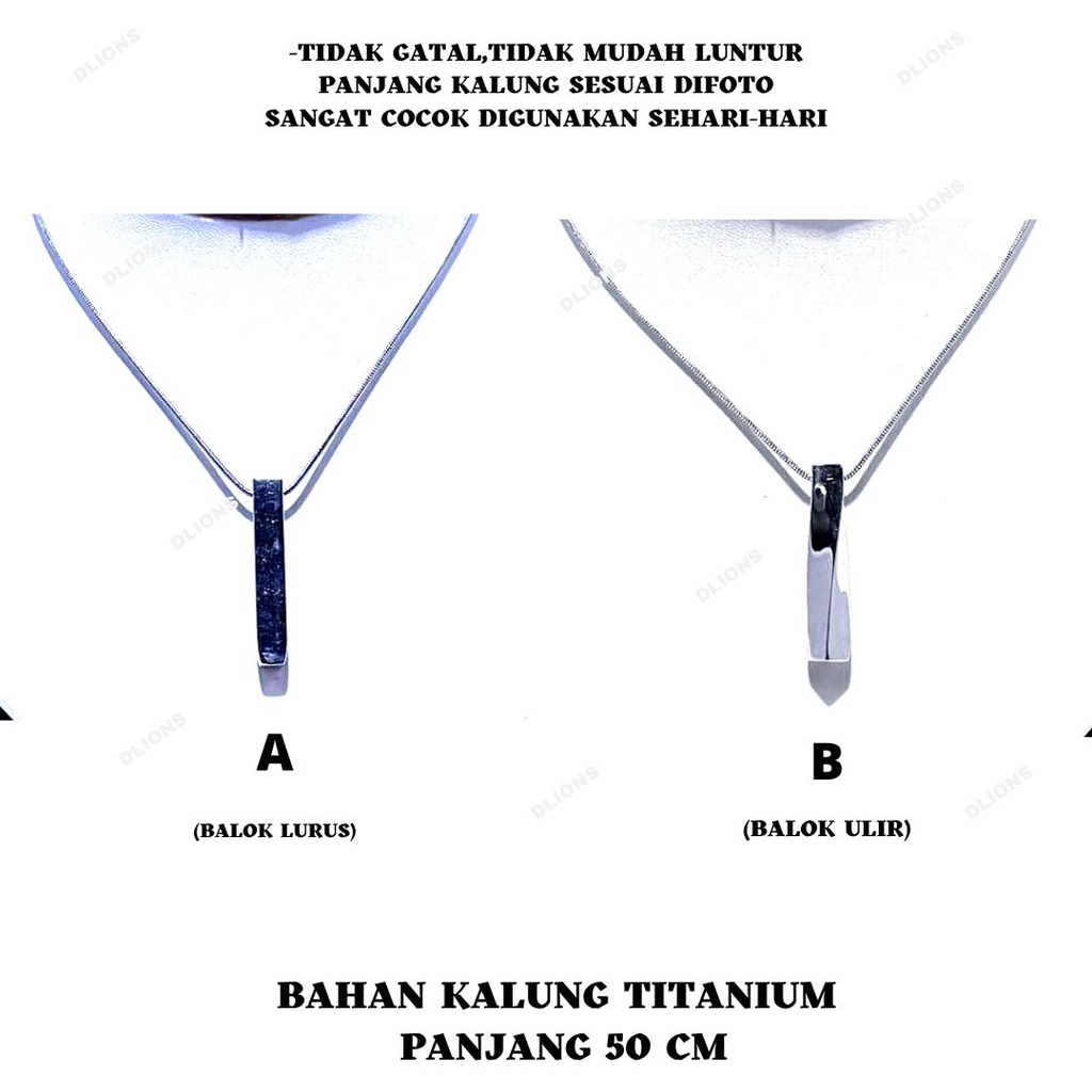 KALUNG PRIA MODEL BALOK,KALUNG BALOK TITANIUM,KALUNG TITANIUM ANTI KARAT,KALUNG TITANIUM ASLI ANTI KARAT