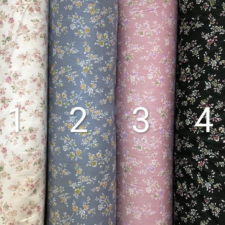 Kain Bahan Katun Jepang Tokai Senko Motif Daun Kecil Kering