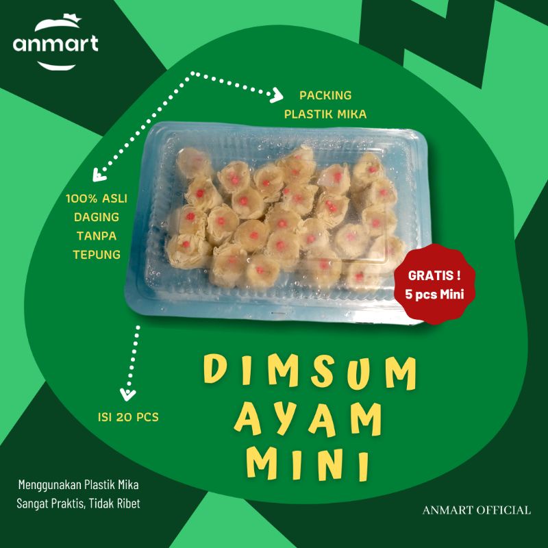 

1 Pack Dimsum Siomay Ayam Mini isi 20pcs | Frozen Food | Sayur Online | ANMART