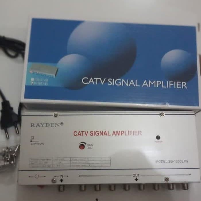 Rayden CATV Signal Amplifier/ Splitter Penguat Signal TV 8 way 30dbi