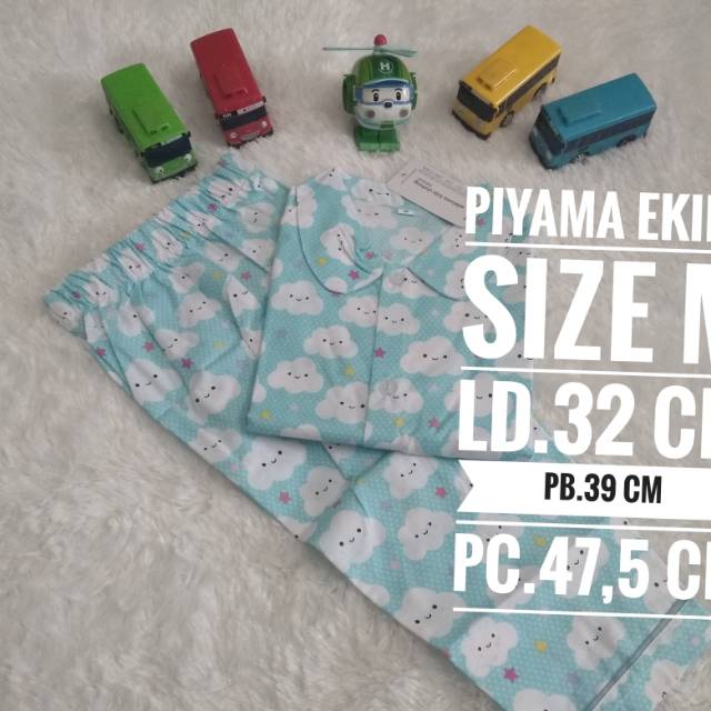 Piyama anak laki/perempuan ekidz size M