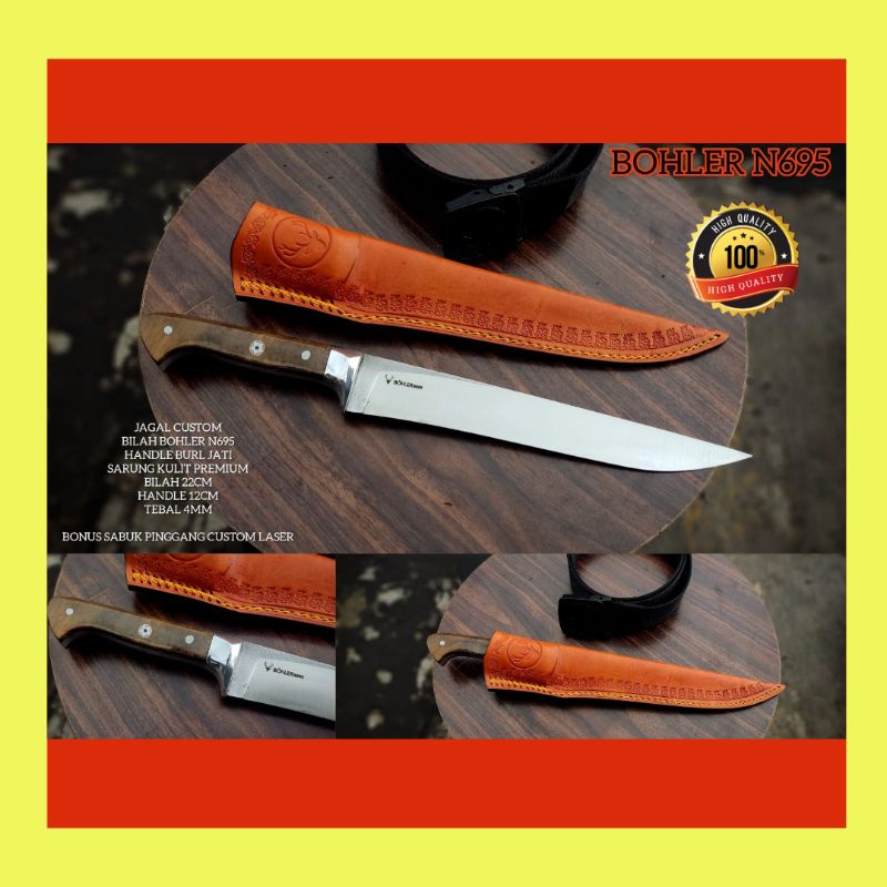 PISAU SEMBELIH BAJA BOHLER N695 SUPER TAJAM SIAP PAKAI BERKUALITAS PREMIUM