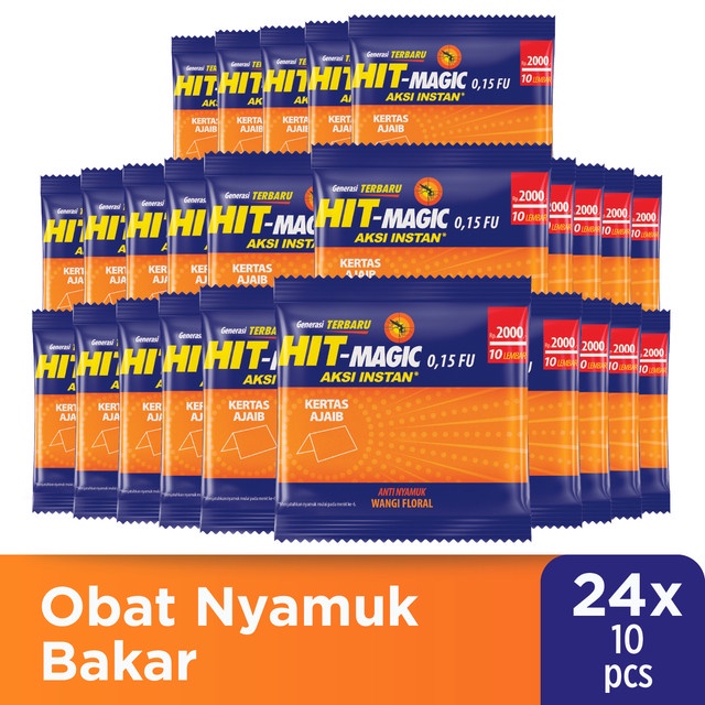 Hit Magic Floral Blossom 10'S - 24 pcs - Obat Nyamuk Elektrik - Bunuh Nyamuk Penyebab Demam Berdarah