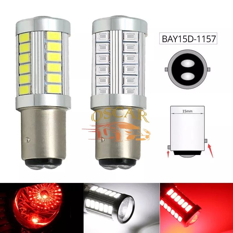 Lampu LED Sein Reting Sen Rem   1157 LED mata 33 SMD Super Bright Putih Mobil