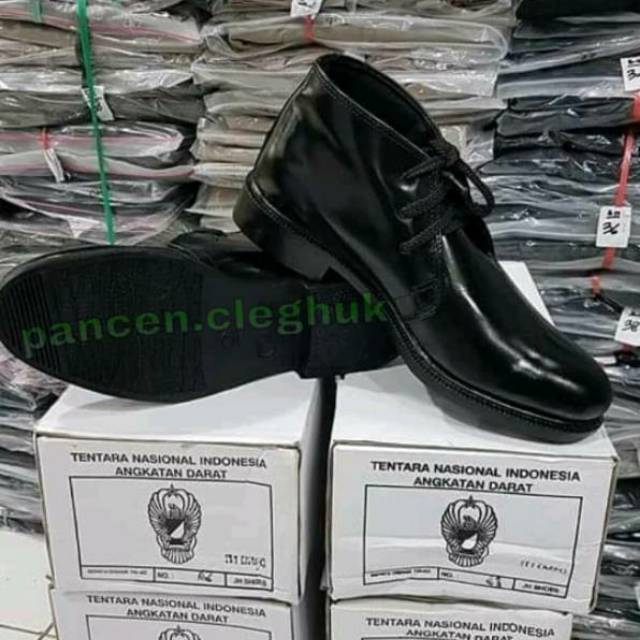 SEPATU PDH TNI standar jatah kulit apsli