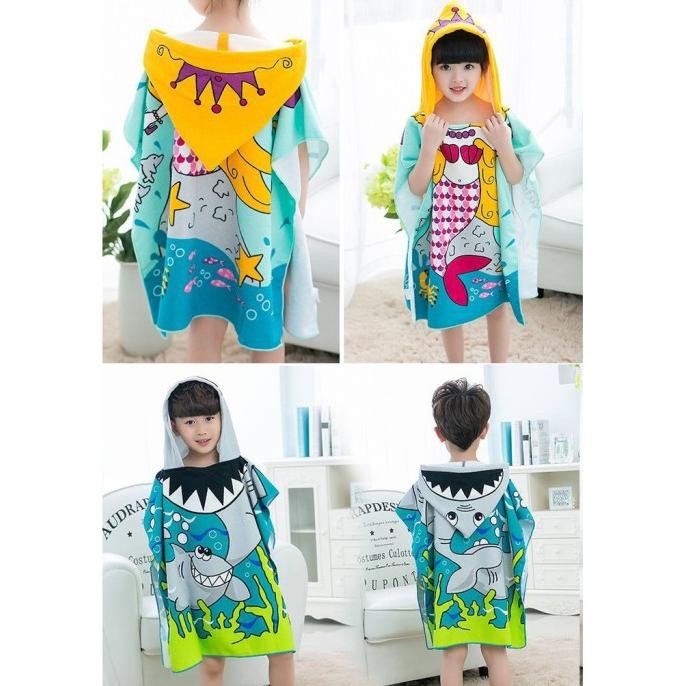 Albama - Baju Handuk Anak / Handuk Baju / Handuk Hoodie Anak / Handuk Berenang Anak / Handuk Kupluk 