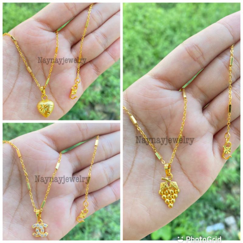 Kalung nuri balok  warna 24k yxy 45cm