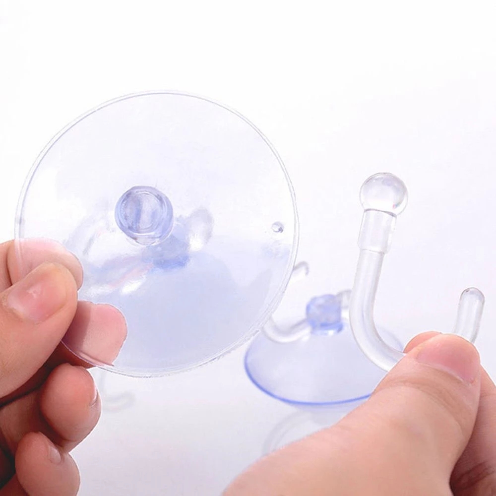 1Pc 3.5CM Clear Sucker Glass Vacuum Suction Cups Hanger Detachable Hooks / Strong Bathroom Kitchen Supplies Storage Tools