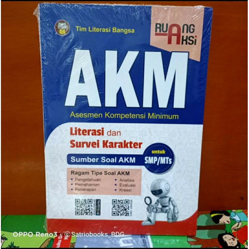 BUKU ORIGINAL AKM SMP/MTS 2021. ASESMEN KOPETENSI MINIMUM. LITERASI & SURVEI KARAKTER. YRAMA WIDYA
