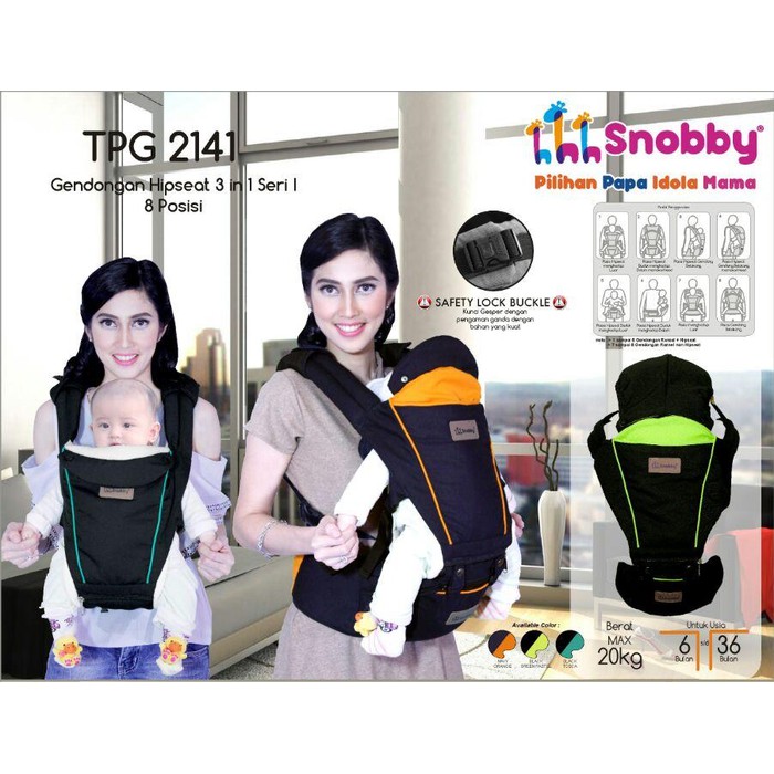 Gendongan Bayi Hipseat Snobby TPG 2141 Gendongan Baby Hipseat Snobby
