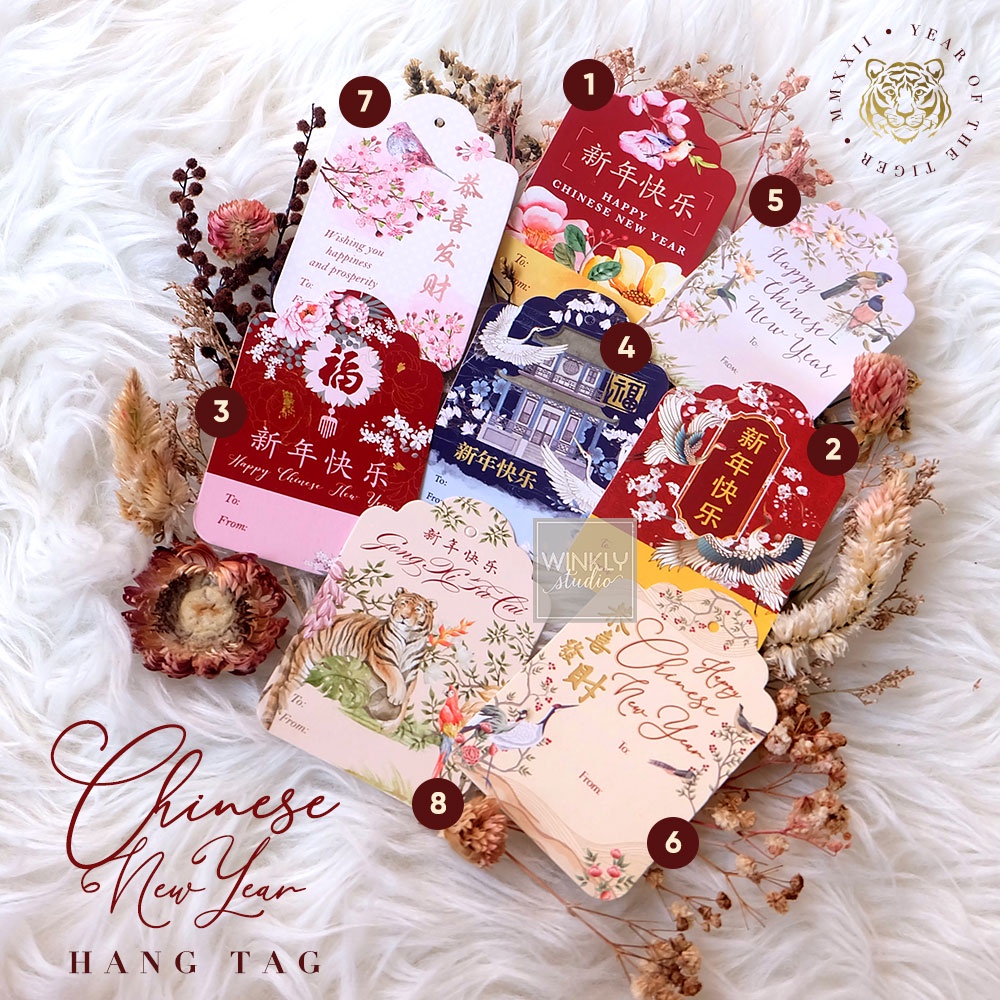 

25pcs Hang Tag Imlek Hangtag Sincia Chinese New Year Kartu Mini CNY CapGoMeh / Cap Go Meh