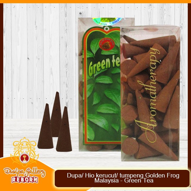 Dupa/ Hio kerucut/ tumpeng Golden Frog Malaysia - Green Tea