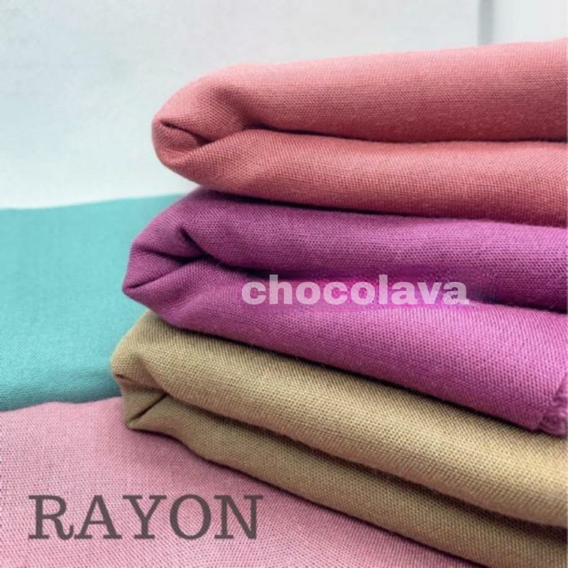 Kain Bahan Katun Rayoon Uniqlo Polos Premium / Kain Bahan Baju Adem Jahit Hijab Daster Dingin