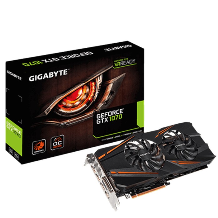 GIGABYTE GeForce GTX 1070 WINDFORCE OC 8GB DDR5 GV-N1070WF2OC-8GD
