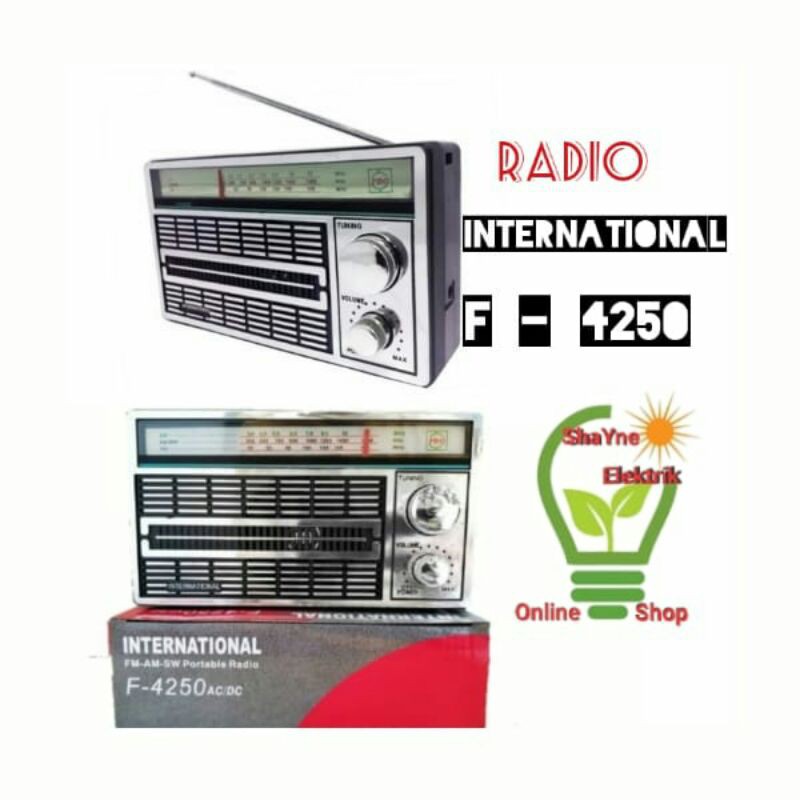 RADIO INFANCI / RADIO INTERNATIONAL F-4250AM - FM PORTABLE RADIO JADUL UNIK AC-DC