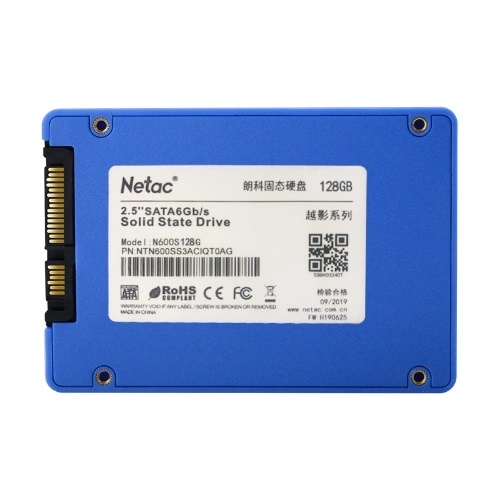 SSD Netac N600S 2.5 inch Sata III - 3D NAND - S.M.A.R.T - TRIM 128GB, 256GB, 512GB