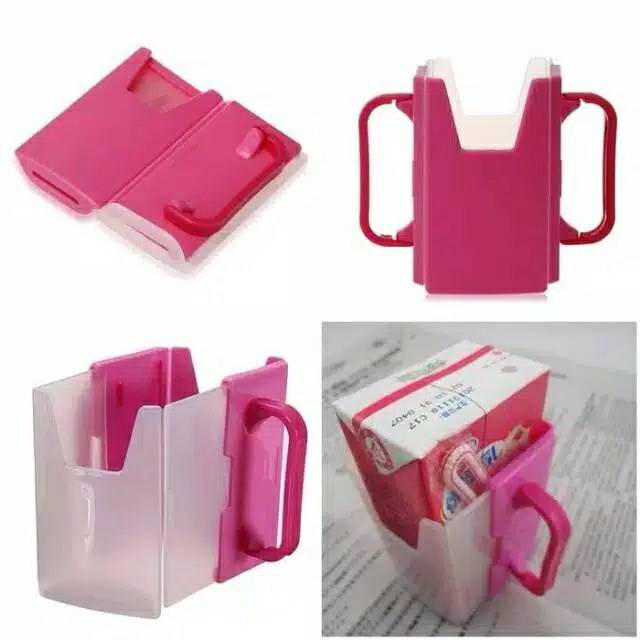 Milk juice box holder / juice drink box wadah minuman kemasan bisa dilipat