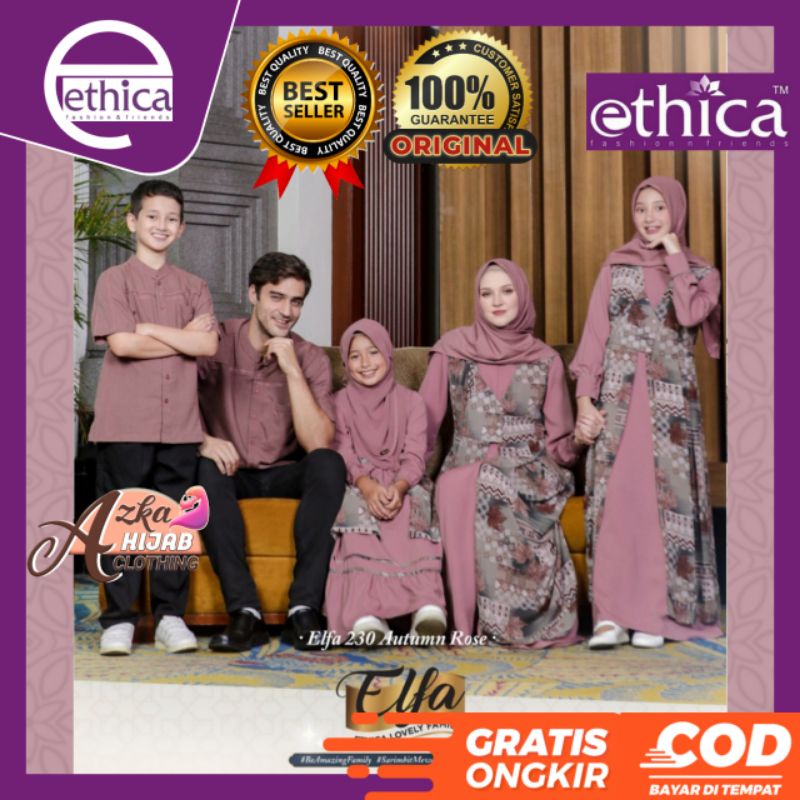 SARIMBIT ETHICA TERBARU 2022 ELFA 230 BAJU COUPEL / BAJU COUPLE KELUARGA / BAJU MUSLIM COUPLE KELUAR