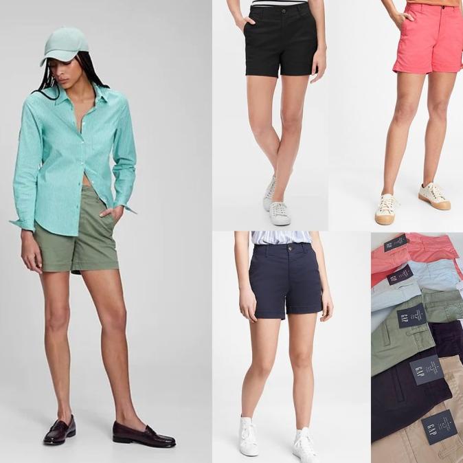 Tokomarvinai | Gap Girlfriend Haighwaist Khaki Short | Celana Pendek Wanita