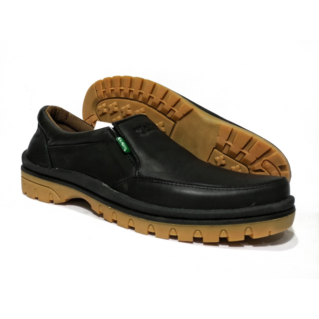 sepatu kickers kulit casual pria bahan kulit asli f.5