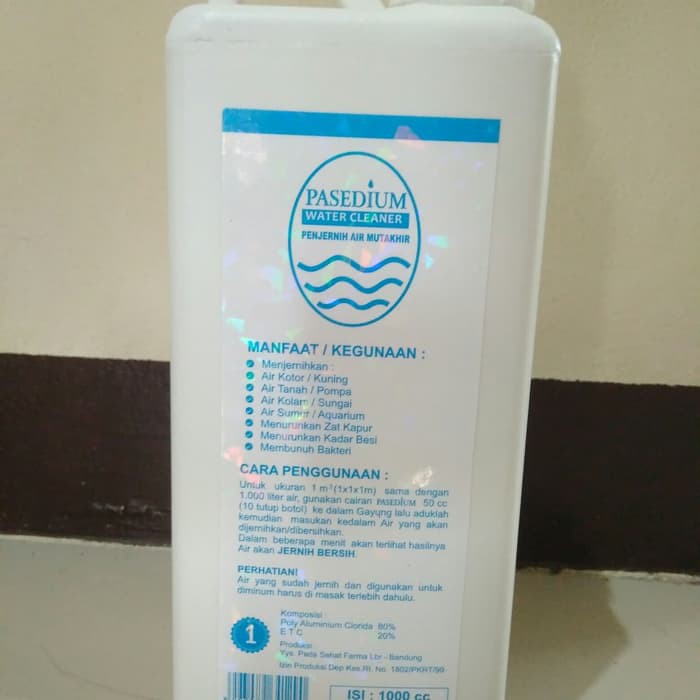 Pasedium Water Cleaner Penjernih Air Bak Penjernih Air Kuning