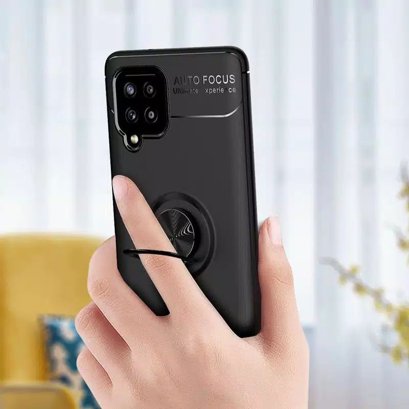 Soft Case Samsung Galaxy A12 A02s A03s M12 M32 M62 Original Ring AutoFocus Silikon Cover Casing Irin