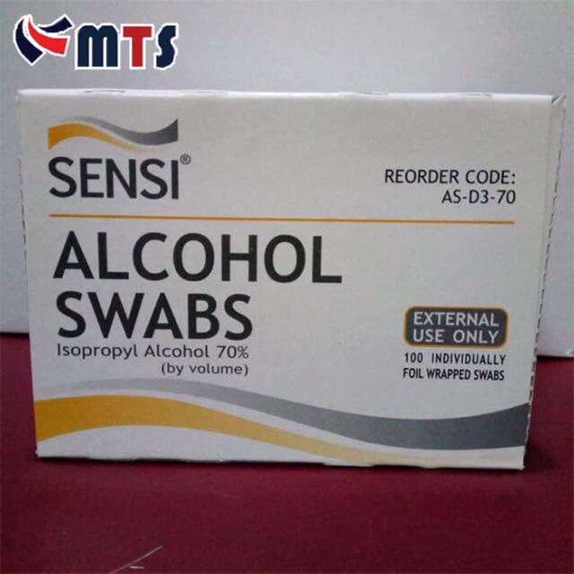 COD Sensi swabs Alkohol Swab Kapas Alkohol Tissue 