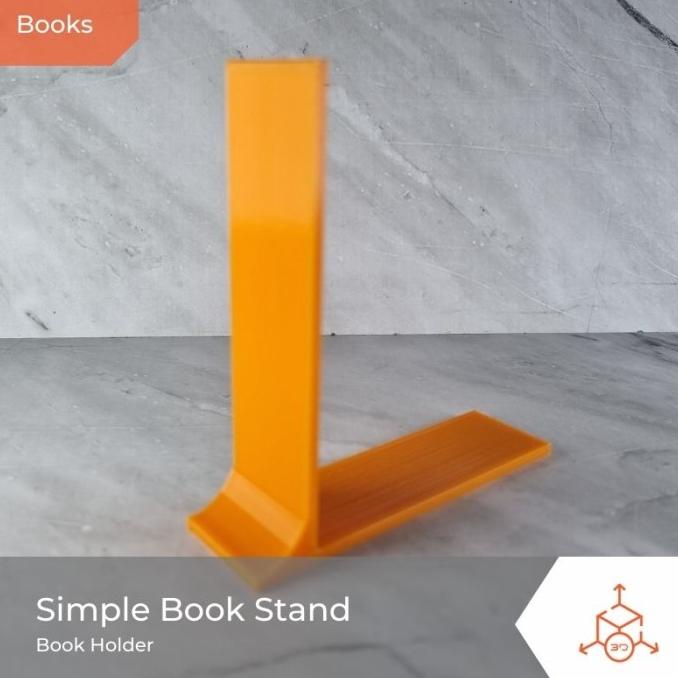 

Pembatas Penahan Buku | Book End / Book Holder | Model Simple - 1 Sisi, Putih