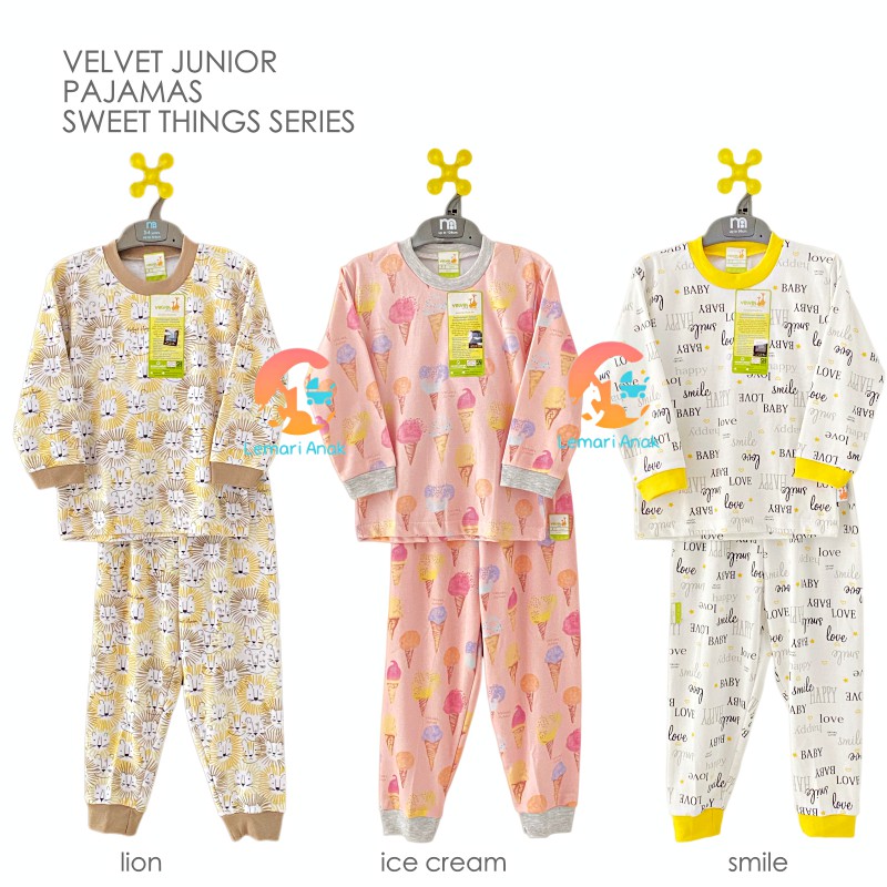 VELVET JUNIOR Piyama Girl Baju Tidur Anak Size 3 Tahun VELVET JUNIOR Piyama Girl Baju Tidur Anak Size 3 Tahun