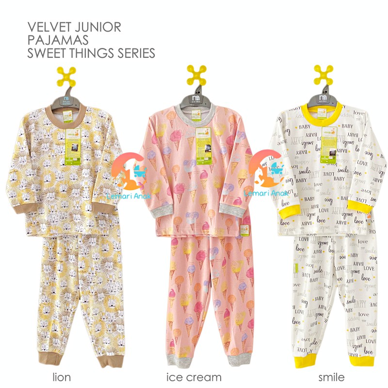 VELVET JUNIOR Piyama Girl Baju  Tidur  Anak  Size 3 Tahun  