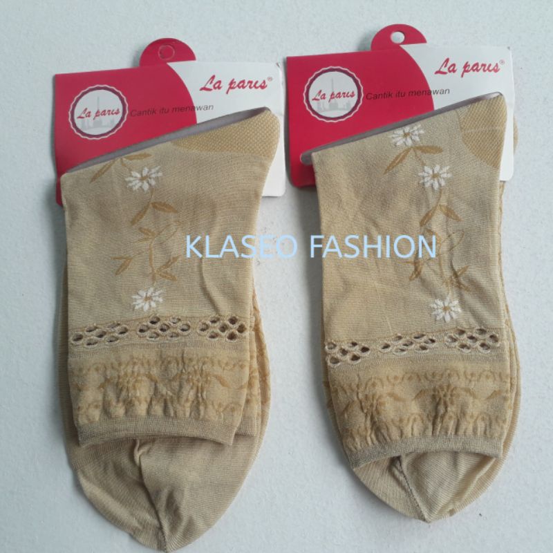 Kaos Kaki Stoking Tipis Wanita Warna Kulit Coklat Motif Wanita Muslimah Perempuan