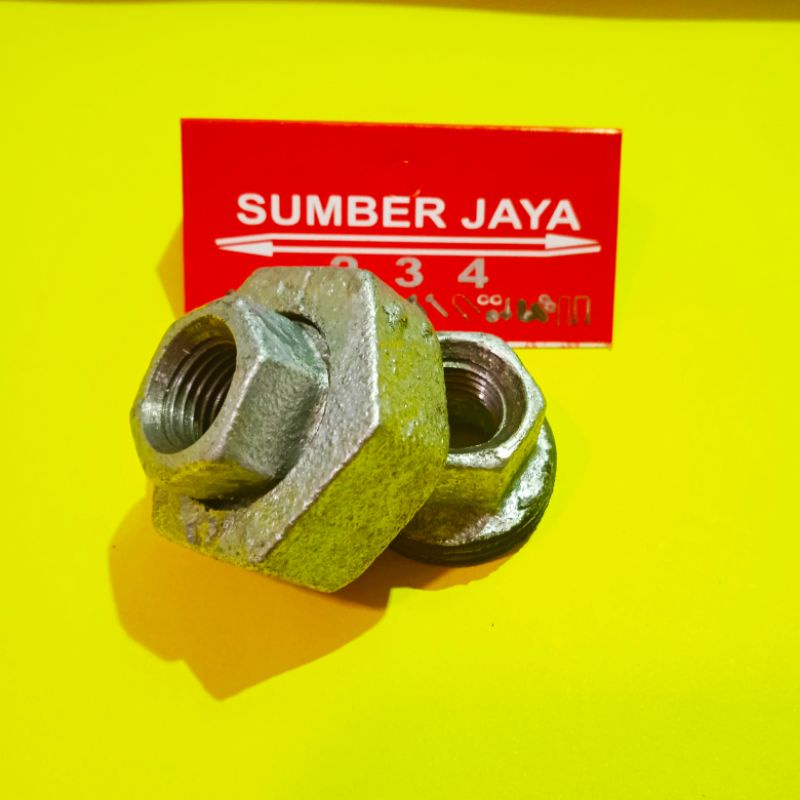 Double nepel steel 1/2&quot; (inch) TERMURAH