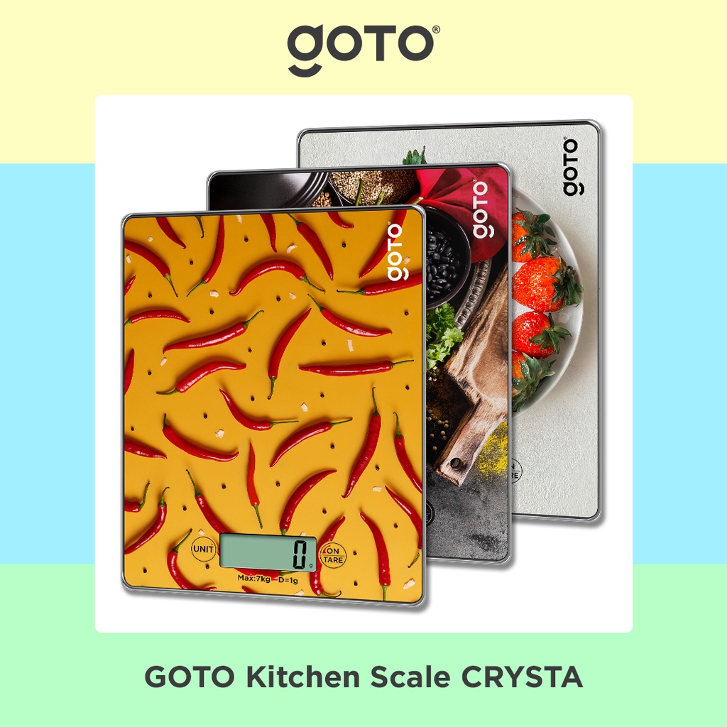 Goto Crysta Kitchen Scale Timbangan Digital Bumbu Dapur Adonan Kue