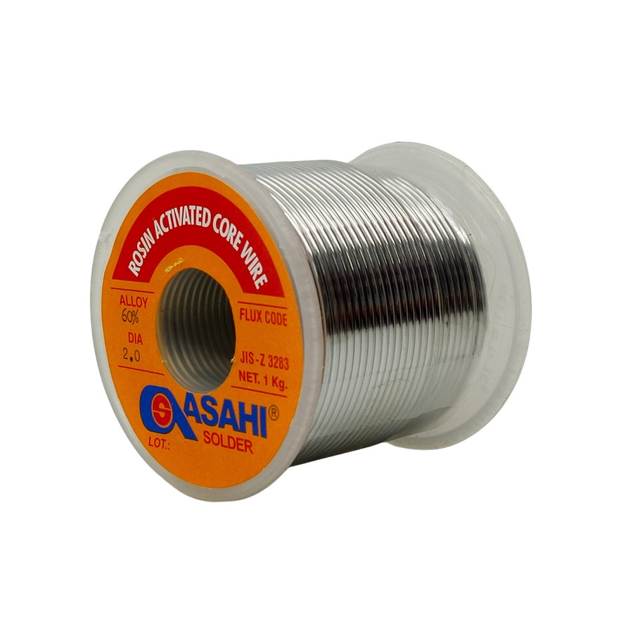 Timah Solder Asahi 2mm 1kg Timah Gulung 2 mm 1 kg Grade 60% Alloy