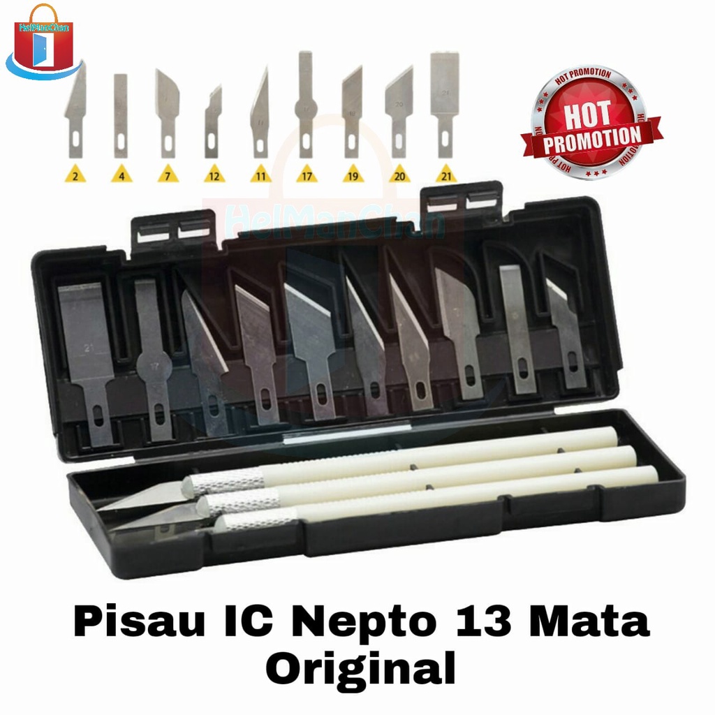 

NEPTO KN-13 Alat Ukir Pahat Kayu Acrylic Cutter Pen Set - 13in1