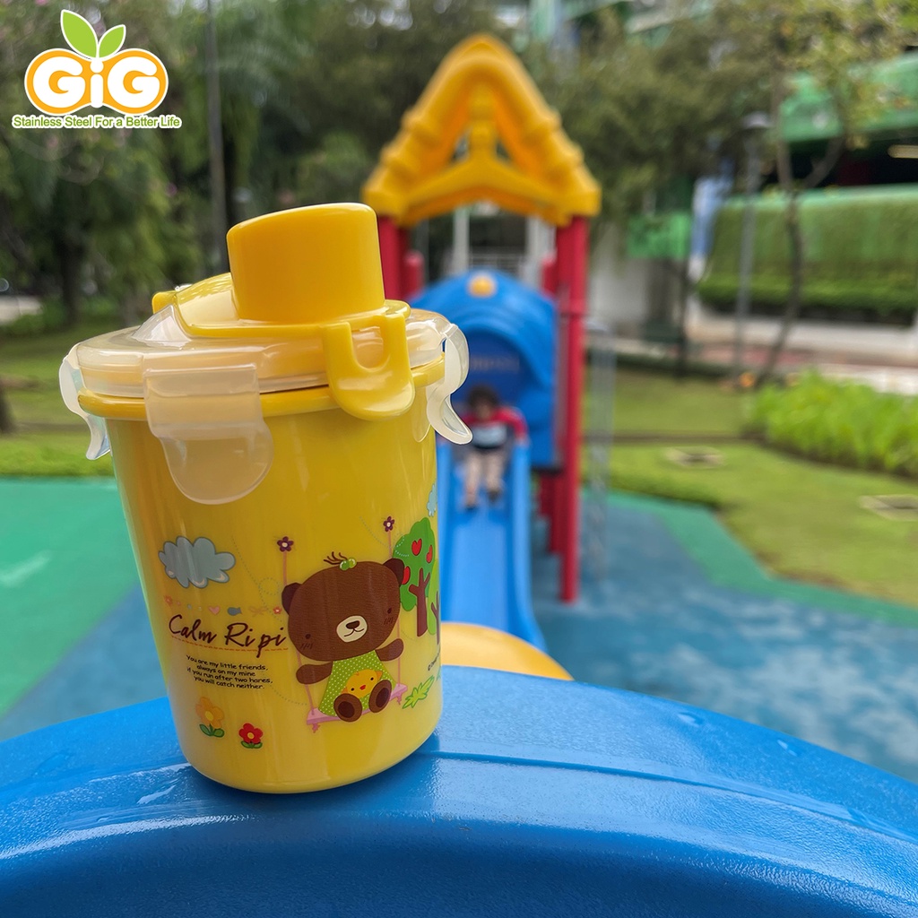 Botol Minum Anak GIG Baby Straw Cup Small CS-01/ Termos / Gelas Anak / Stainless Steel